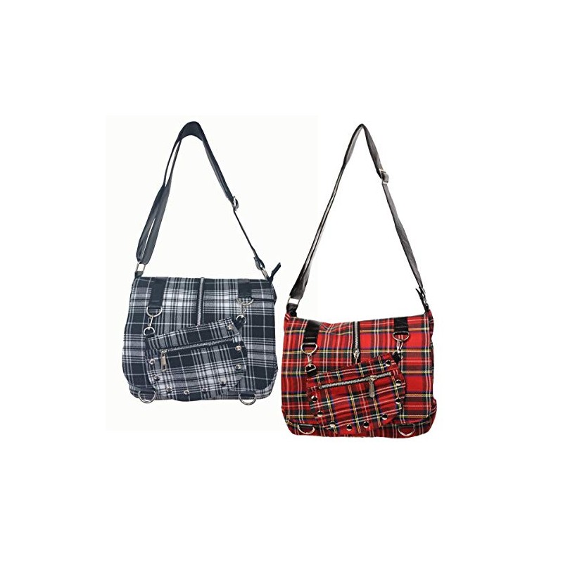 Banned Apparel Tartan/Checked Cross Body Rockabilly Shoulder Bag Small