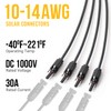 BougeRV Solar Y Branch Connectors Extra Long Solar Panel Parallel