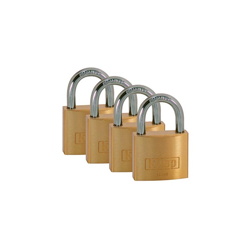 Kasp K12040D4 40 mm Brass Padlock Keyed Alike (Pack of