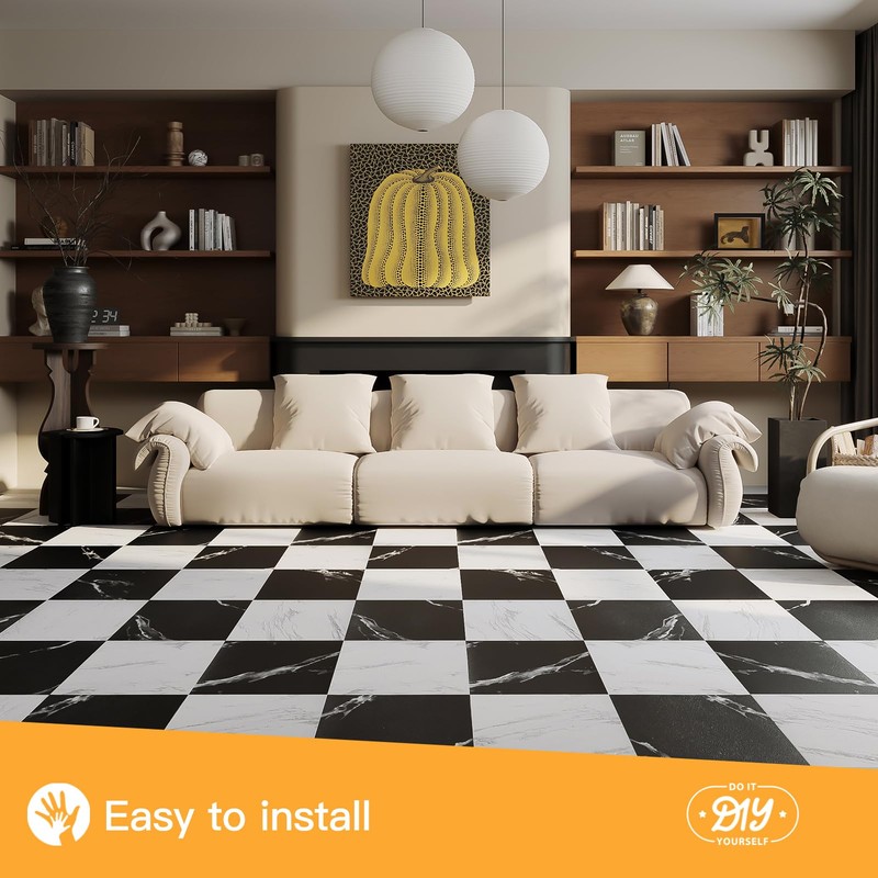 WOWSTAR 30-Pack Peel and Stick 12 x 12in Vinyl Floor