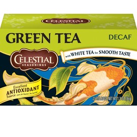 Celestial Seasonings, Green Tea, with White Tea, Decaf, 20 ct