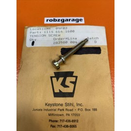 GENUINE STIHL OEM STIHL O20 020 AV AVP BAR/CHAIN ADJUSTMENT ADJUSTER SCREW 1114-664-1600 —B69