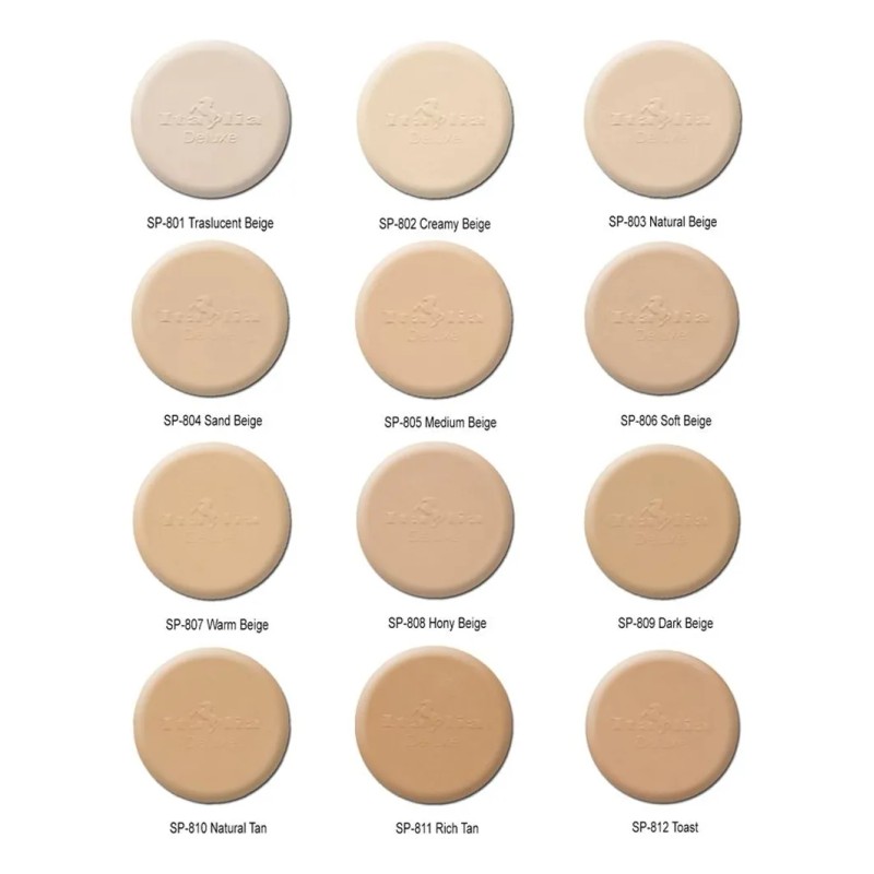 Italia Deluxe Silver Polvo Compacto Natural 1 Pz 12 Tonos