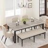 78.7" Long Dining Table for 6-8 Person, Industrial Kitchen Dining