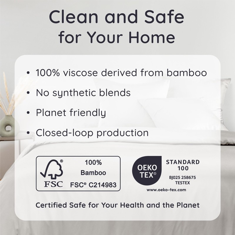Bambaw 100% Viscose Derived from Bamboo Fitted Sheet Queen Size,