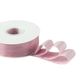 QIANF 25mm Shimmer Organza Ribbon 45m Tulle Ribbon for Gift Wrapping Wedding Flower Bouquet Christmas Tree Decor Bows DIY Crafts, Rose Gold