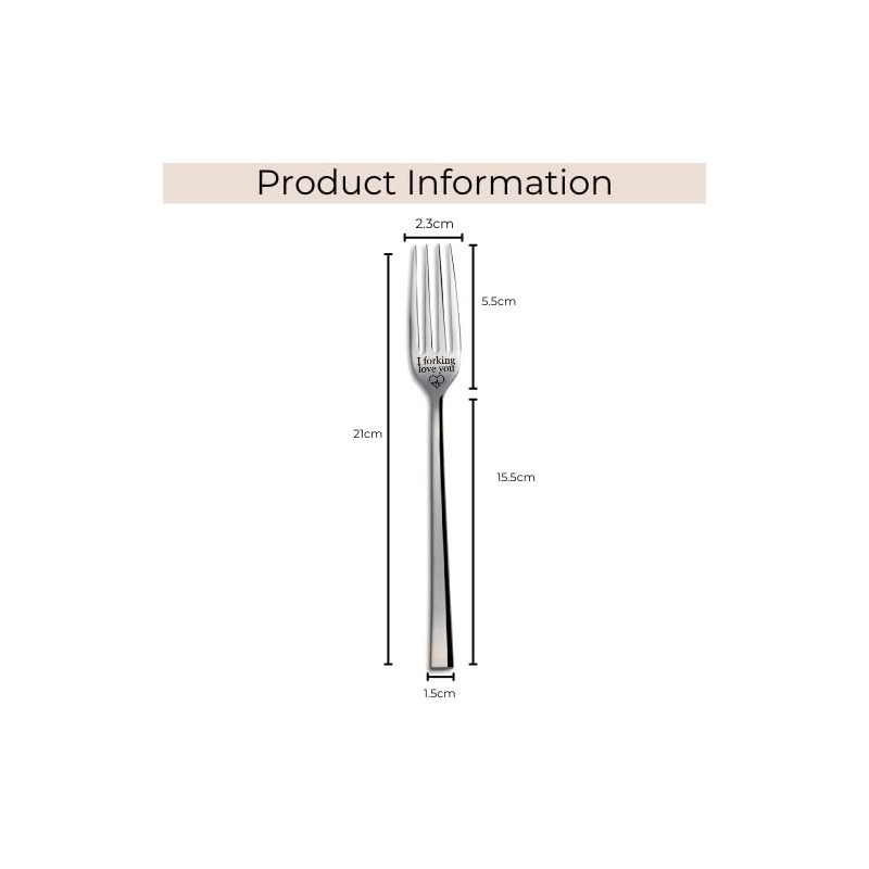 Engraved Fork - 'I Forking Love You' Romantic Utensil -