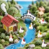 Lyreh 30pcs Mini Resin Gooses, Cute and Lightweight Miniature Resin