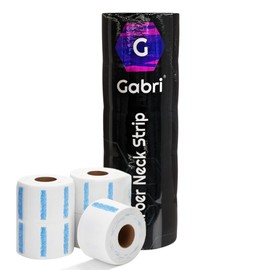 Gabri Professional Barber Neck Strips,5 x 100 Rolls Pack - Hygienic Disposable Barber Neck Strips paper- Hairdressing Supplies for Salons and Barbers,5 x 100pcs (White)