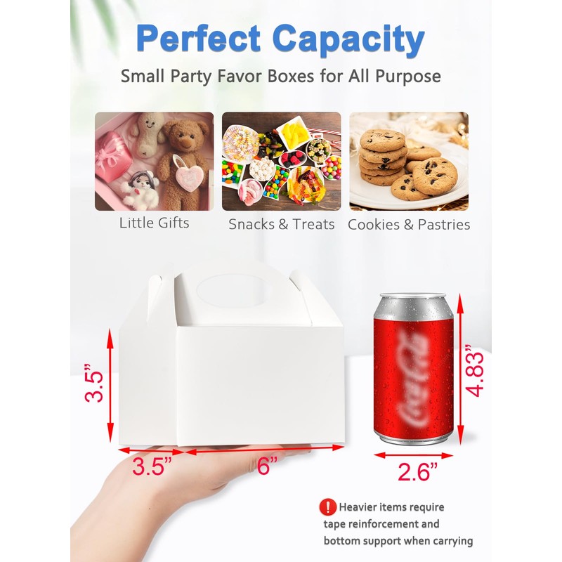 Shallive 12 Pcs Small Party Treat Boxes, 6 Inch Candy