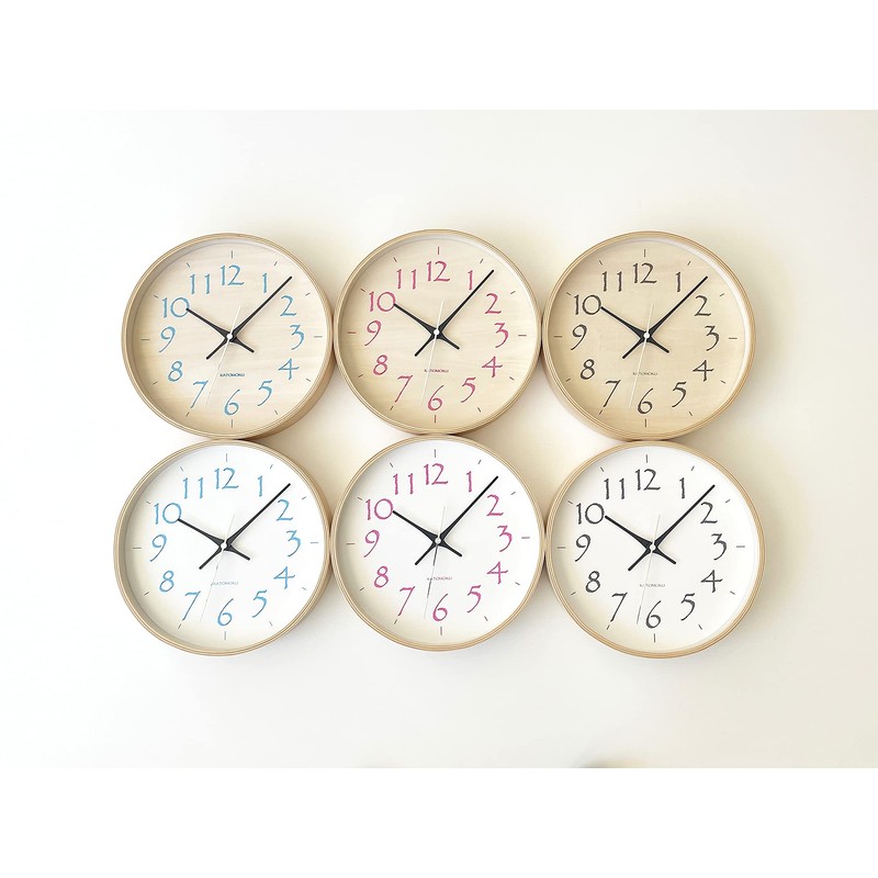 KATOMOKU plywood clock 21 radio clock sweep (continuous second hand)