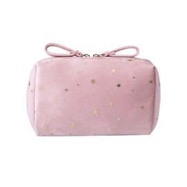 Handy Cosmetic Makeup Bag,Women Kawaii Cosmetic Bag,Small Travel Makeup Bag,Velvet Starry Sky Makeup Bag,Beautician Storage Bag
