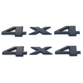 2 Pack 4x4 Emblem Badge Nameplate 3D Car Sticker Decal Compatible for Universal car (Black)