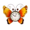 Evergreen Metal and Glass Shaped Wall Clock, Butterfly