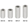 20 PCS Long Rod Nuts,Hex Coupling Nuts Fasteners,Hex & Machine