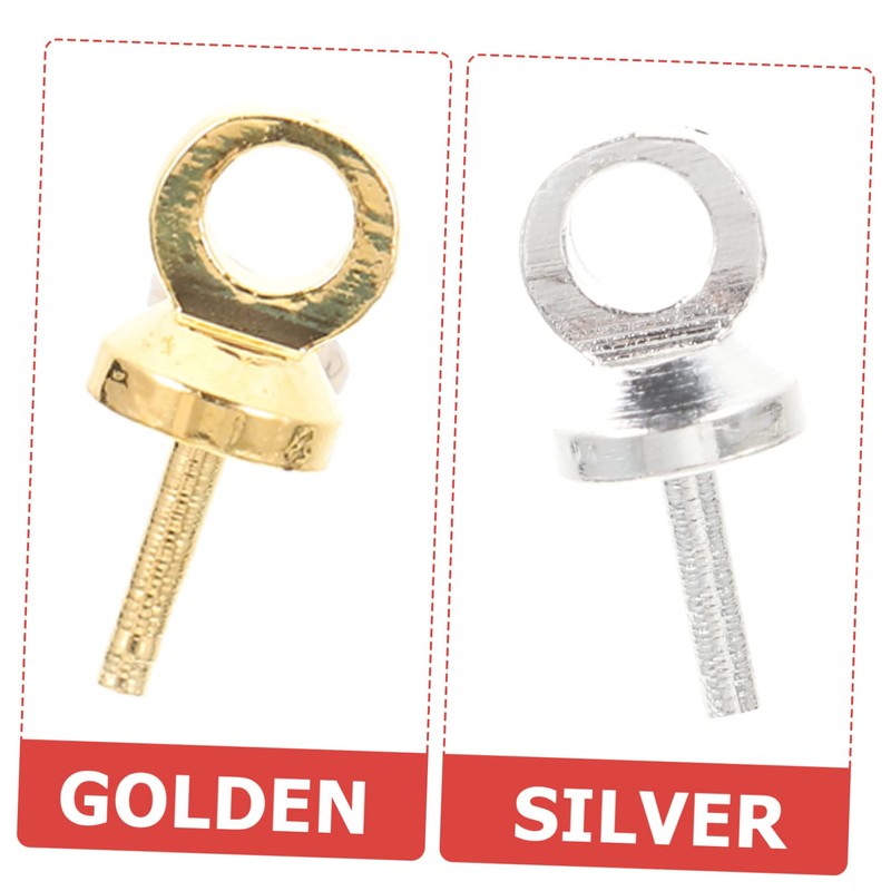 Operitacx 6 Sets Jewelry Making Eye Hooks Self-Tapping Eye Bolt