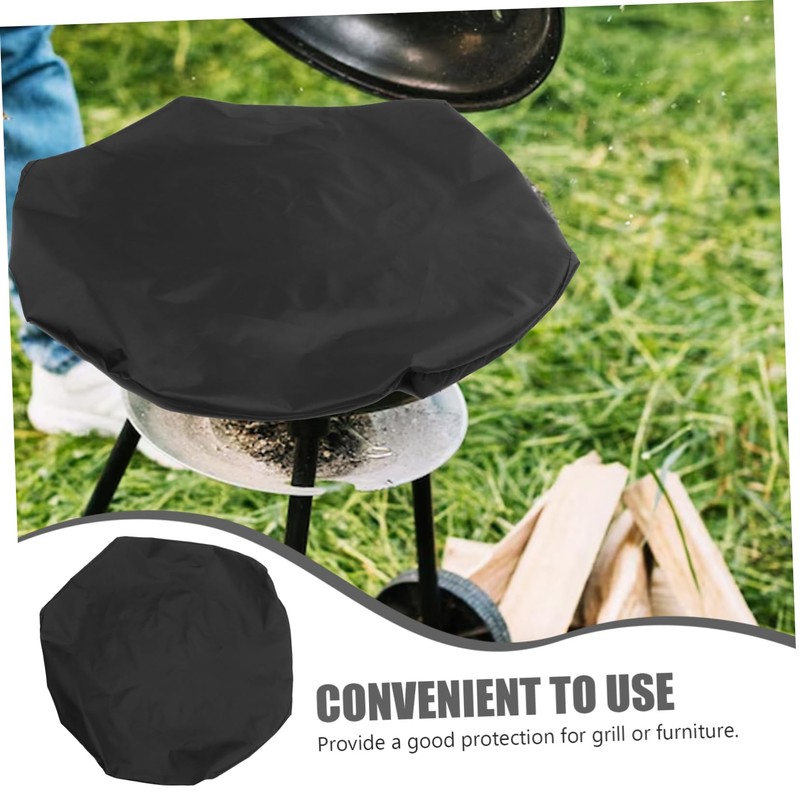 Outanaya Waterproof BBQ Grill Cover 112cm Diameter Oxford Cloth Barbecue