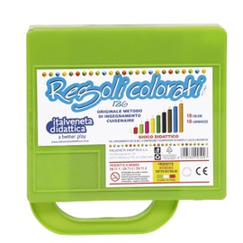 Italveneta Valigetta didattica da 186 Pezzi di regoli Colorati in Diverse Dimensioni