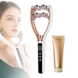 Wireless Facial Massager, Facial Sculpting Device, Microcurrent Face Massager Tool with 3D Roller, LCD Screen, for Home  Travel Use, Gentle...        