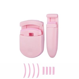 [2 Pack] Eyelash Curler with 8 Extra Lash Pads - Travel Eyelashcurler for All Eyes Shapes - Less Eyelash Damage with Our Compact and Portable Lashes Curlers - Professional Travel Makeup Tools