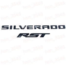 Aftermarket Products Fits 2019-2024 Silverado Rear Emblem Gloss Black Red RST Letter Badge