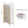 Narrow Storage Cabinet, Narrow Nightstand Dresser with 4 Drawers