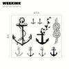 Anchor Temporary Tattoos Set - Waterproof Nautical Semi-Permanent Tattoos for