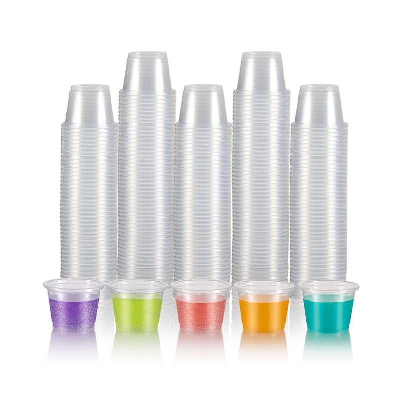 300 Count-1oz Plastic Shot Glasses Mini Disposable Cups Perfect Container