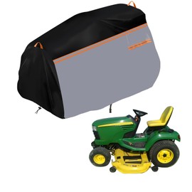 SYWAN Mower Cover for John Deere, Heavy Duty Tractor Cover 420D Waterproof Tractor Covers with Windproof Buckle, Ventilation Opening, Fits Decks up to 54" (Riding)