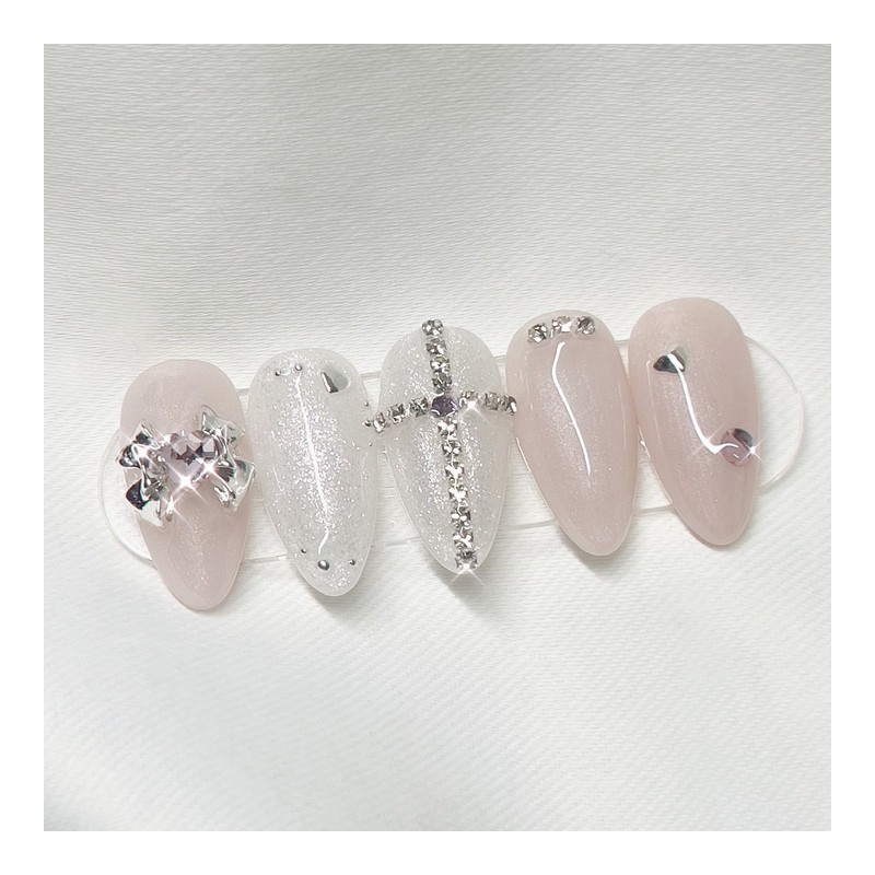 [Handmade Nail Tips] Muted Pink Nail Tips - Petit Almond
