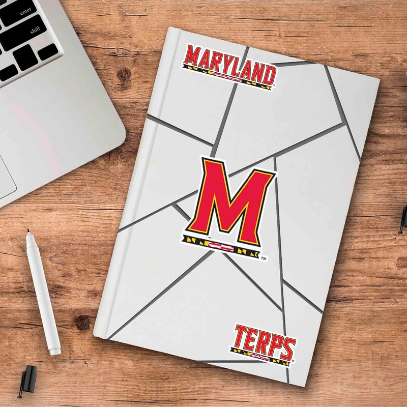 FANMATS NCAA Maryland Terrapins Team Decal, 3-Pack, Red