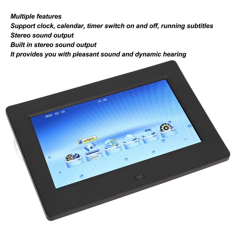 7 Inch Digital Photo Frame Multifunction Video Picture Playback Music