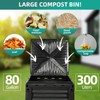 BIOGRN Compost Bin Outdoor 80 Gallon (300L) Large Compost Bin