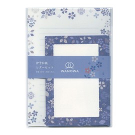 WANOWA 1350124 Letter Set, Indigo, Washi, Cute, Modern