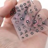 30Sheets Black Flower Nail Art Stickers Spring Summer Nail Stickers