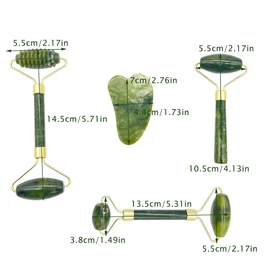 OHYER Face Roller Face Massager Gua Sha Stone Jade Roller Face Roller Face Massager Face Stone for Jaw Shaping Skin Care Skincare Tools Face Massage Relaxes the Skin (4)