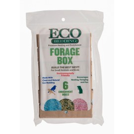 ECO BEDDING Forage Box 6 Pack, Enrichment for Small Pets and Birds