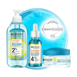 Kit Garnier Las Favoritos del Mariana - Express Anti Imperfecciones para piel grasa con cido Saliclico Gel Limpiador Facial  Serum anti acne  Crema...