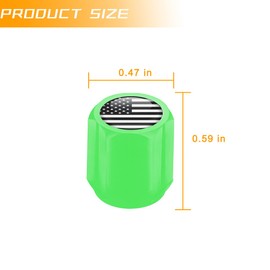 KHGUZ 12PCS American Flag Luminous Car Tire Valve Stem Caps, Fluorescent Leakproof Auto Tire Air Valves Stem Cover, Illuminated Car Tire Air Stem Protector, Universal for RV, SUV, Truck (Green)