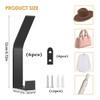 Pack of 6 Coat Hooks, Coat Hooks, Black Coat Hooks,