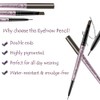 HeyBeauty Eyebrow Pencil with Brow Brush, Double Ended Eyebrow Pen,