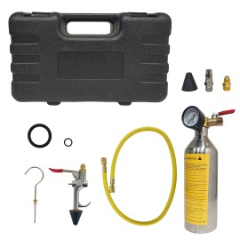 Auto AC System Flush Cleaner Kit Stainless Steel Tank Flush Gun Hose for Car Evaporator Condenser Air Duct Maintenance Workcolor: Yellow, type: AC System Flush Tool Set