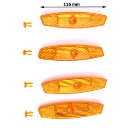 AASh 4 x Bike Reflective Sheet Bike Bicycle Wheel Spoke Reflector Reflective Safe Mountain Road | Orange 116mm