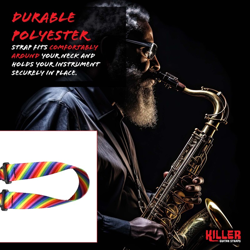 Killer-Q Saxophone Strap - Stylish Quick Release, Adjustable Sax Neck