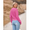 Zeagoo Women's Fall Crewneck Cropped Sweater 2025 Trendy Soft Ribbed