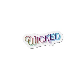 Wizard of Oz Inspired Die-Cut Magnets, Rainbow Gradient Vintage Font, Wicked Easter Egg, Movie Fan Gift, Fridge Decor - Color: 4" x 4"