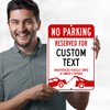 Custom No Parking Sign, Custom Reserved Parking Signs for Business,