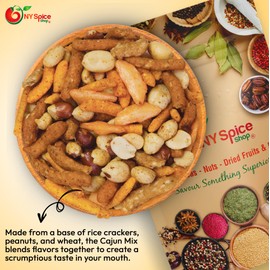 NY SPICE SHOP Cajun Hot Mix – 1 lbs. (Pound) Hot Cajun Snack Mix - Crunchy Spicy Snack Mix - Hot Cajun Snacks Spicy Mix - Sweet & Salty Nutty Crunchy Pub Mix Snack Blend