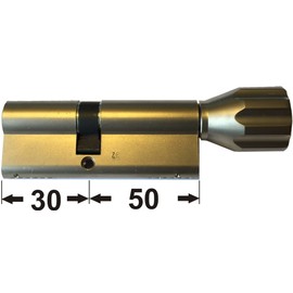 ABUS EC660 eck660 Knob Cylinder Length (A/B) Z30/k50mm (C = 80mm) with 6 Key, with Security Card
