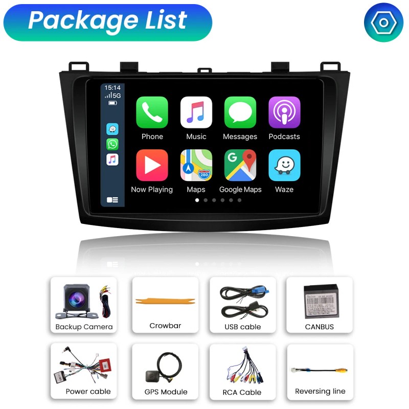 Jingelsye For Mazda 3 2010-2013 Android 12 Apple Carplay Car